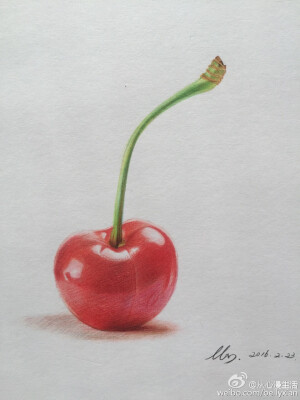#彩铅手绘#（樱桃）作者:@从心漫生活