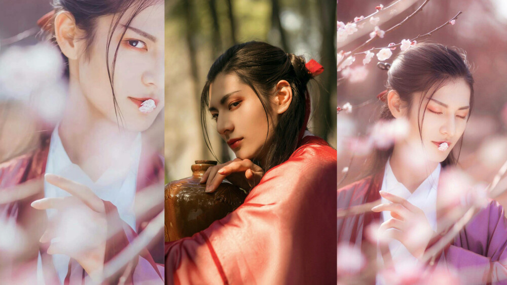 古风美男美人汉服壁纸桌面