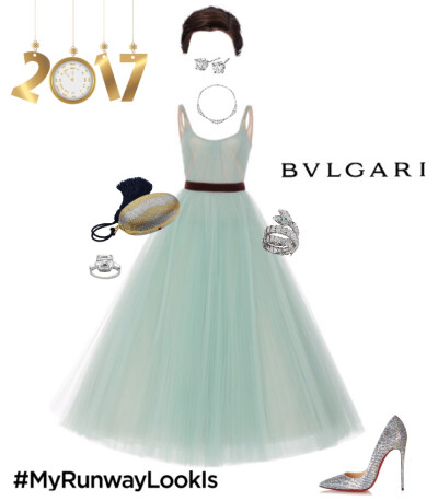 J.mendel gown，Christian Louboutin 120mm pump，Bvlgari clutch、jewels（image）#876