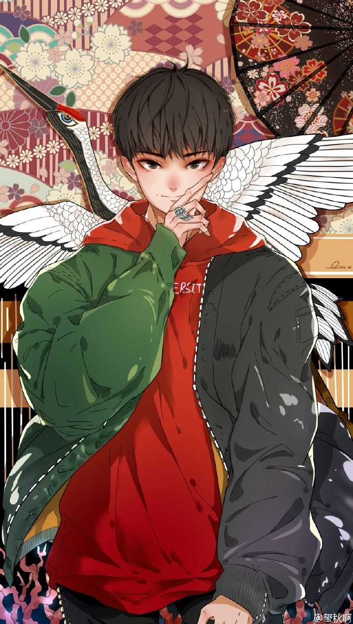 @TFBOYS-易烊千玺 爱惨了这套衣服，今年的舞也被赋予了更多自己的思想，易烊千玺的成长真的很神奇啊，爱你的每一天都不会腻 (附一个过程纪念下这张断断续续画了3天的图，来姨妈时画画腰要断了) ​​​​