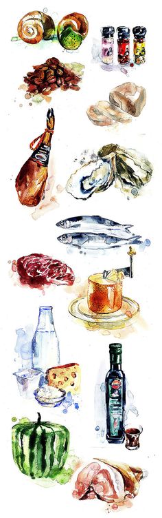 Food by Anna Simonova, via Behance