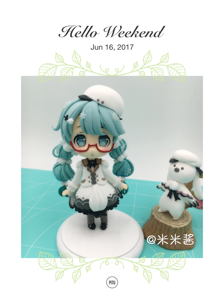 【米米酱】超轻粘土手办教程雪初音Q版 视频教程