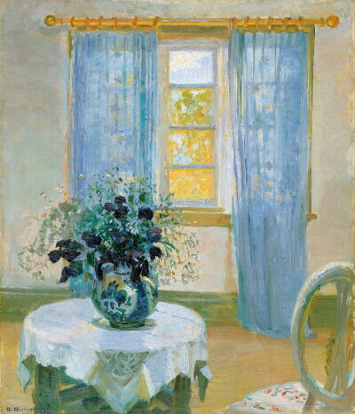 Anna Ancher, Interior with Clematis, 1913, Skagens Kunstmuseer