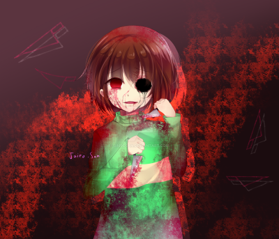 jairoSan 二次元 插画 少女 游戏 Undertale Chara