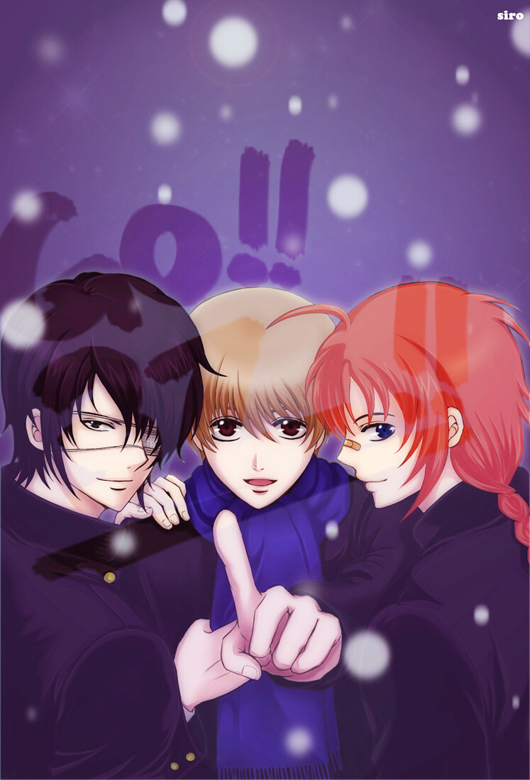 银魂壁纸170cm抖s三人组高杉冲田神威