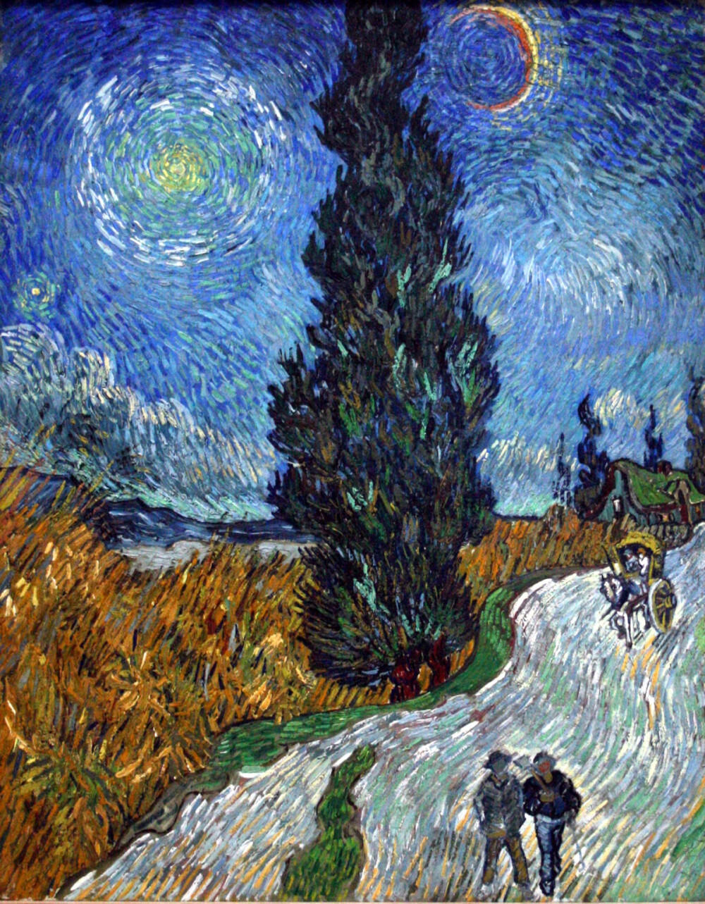 Road with Cypress and Star
Vincent van Gogh 梵高
1890 Kröller-Müller Museum
This very melancholic picture might be the image of Van Gogh’s state of mind. In a couple of months he took his life. 