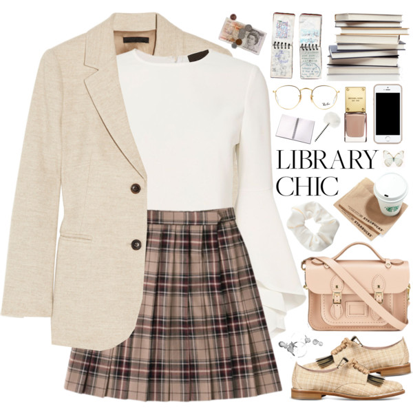 #personalstyle #coolforschool #BackToSchool #plaid #neutral #CasualChic #librarychic #Oxfords #beoriginal #MyStyle #beautiful #feminine