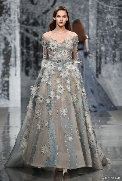 Ziad Nakad Couture Fall 2017 Dresses "The Snow Crystal" Collection