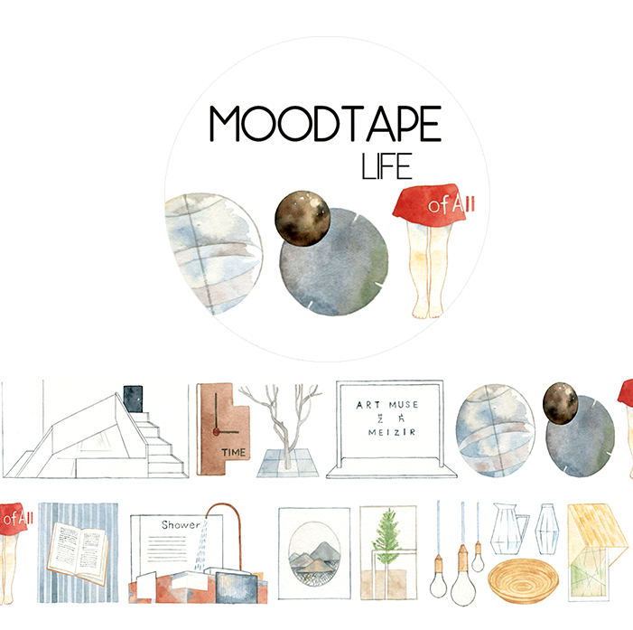 moodtape.LIFE时光艺术馆。mood原创手帐装饰和纸胶带 循环分装