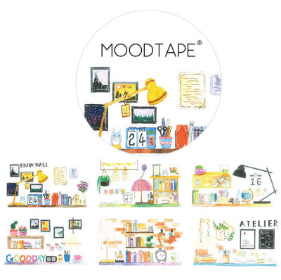 moodtape.书桌角。mood原创手帐装饰和纸胶带 循环分装