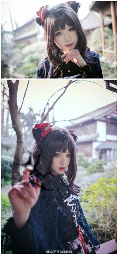 #lolita私影 《魍魉梦华录》裙子@DasLiedderElfen妖精之歌 假发@DREAMHOLIC-official- 毒角兽摄影感谢@夜空中的流星的世界 披肩：axes强行凑了个⑨宫格orz，裙子面料的暗纹太好看了！...展开全文c