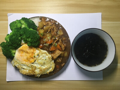 超配咖喱饭+紫菜汤