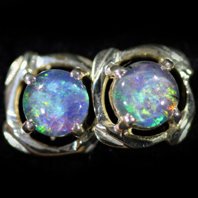 Gem Opal Triplet set in Silver Earring CF1464