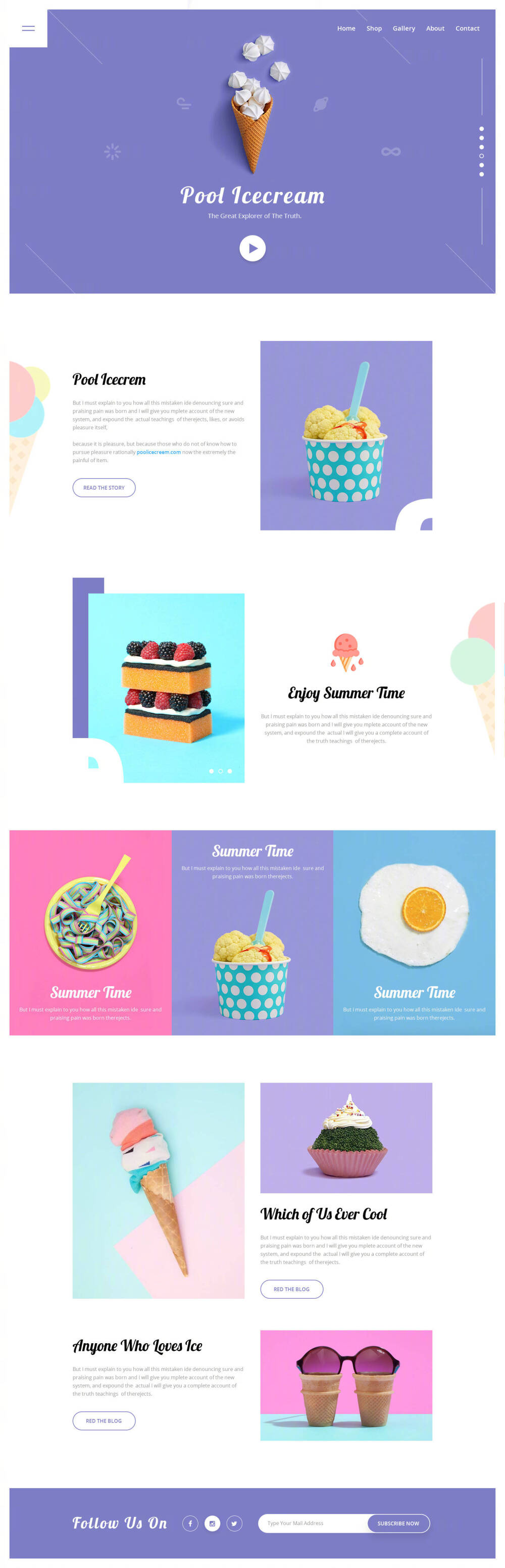 网页设计 甜品的网页设计看起来真的很可口呀～