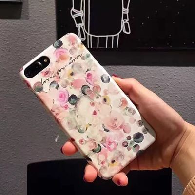 苹果7手机壳超薄保护套iPhone8复古花朵小清新iPhone 7plus防摔