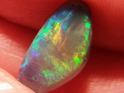 2.15cts natural solid lightning ridge dark crystal opal multiple Gem fire