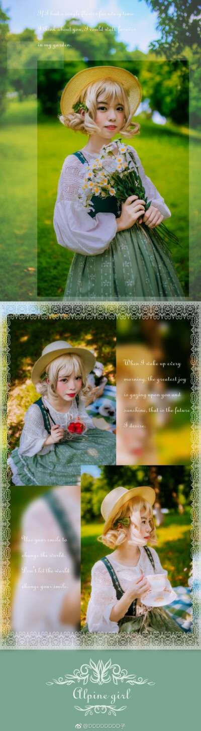 #lolita私影##lolita装扮#「阿尔卑斯少女」「?今天，也想和你一起野餐?」 双子：@鹿仔今天依旧在咸鱼--- @DDDDDDDD子phx：@櫻井藤子裙子：@海狸_lolita...展开全文c