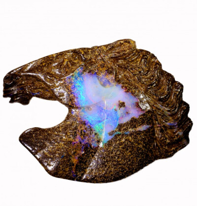 81.70 CTS HORSE HEAD BOULDER OPAL CARVING BB70