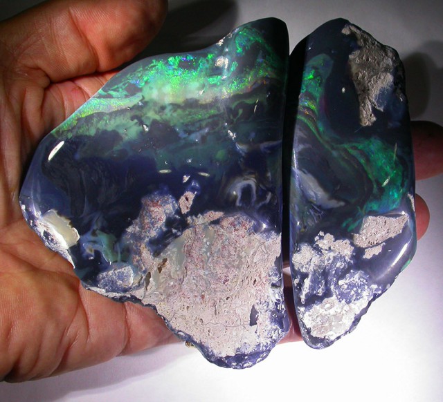 黑欧泊的天然矿石 1234CTS POLISHED OPAL SPECIMEN- LIGHTNING RIDGE- [SO37]