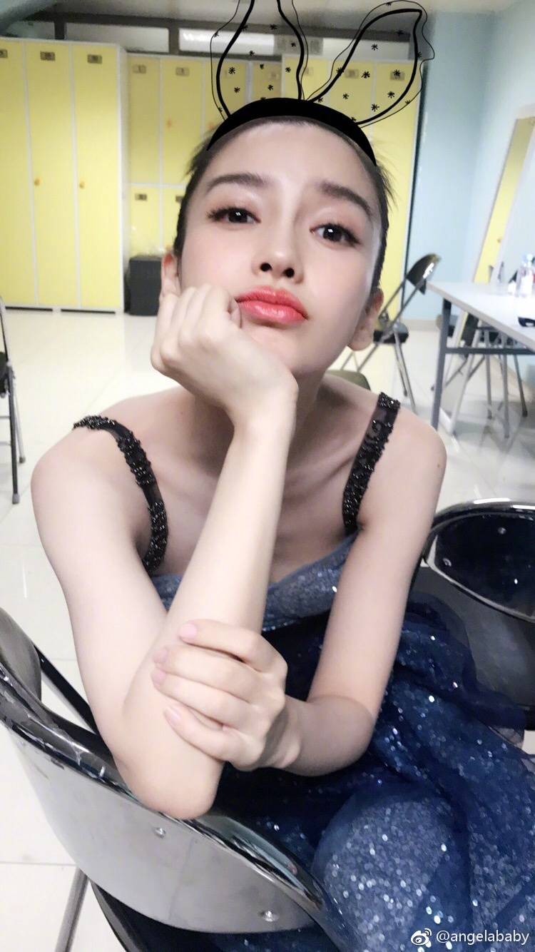 Angelababy 星空裙