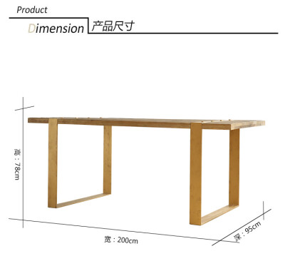 EVITA HOME美式loft餐桌 复古做旧实木铁艺家具