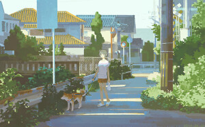 日本艺术家Jun Kumaori 的插画作品大多色彩清淡、线条柔和干净,以明快而淡雅的色彩渲染气氛,记录了少女时代纯真的一面及内心世界的梦幻。 ​​​​