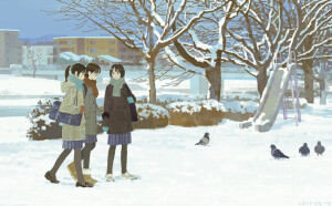 日本艺术家Jun Kumaori 的插画作品大多色彩清淡、线条柔和干净,以明快而淡雅的色彩渲染气氛,记录了少女时代纯真的一面及内心世界的梦幻。 ​​​​