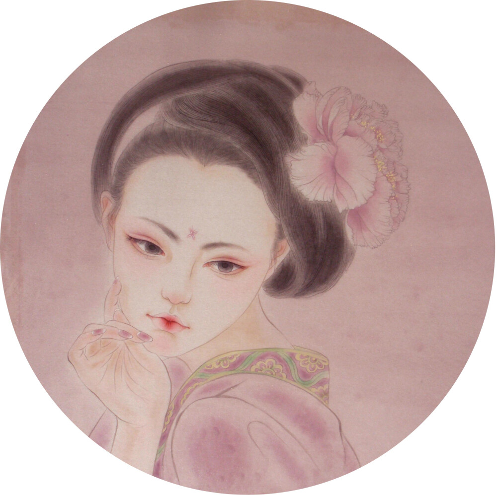 中国插画师ruby可可作品-守寂寞-古风手绘