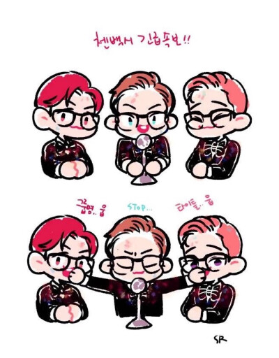 exo-cbx hey mama手绘