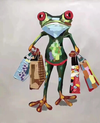 彩色购物青蛙