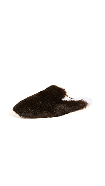 Joshua Sanders Eco Fur Mules