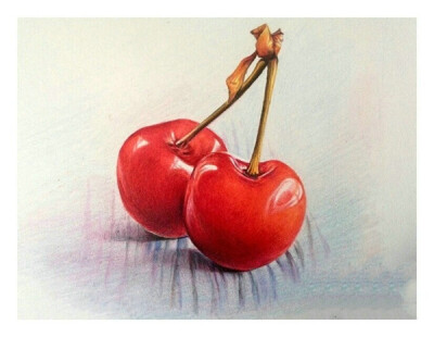 彩铅手绘（樱桃）