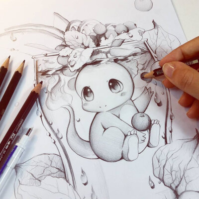 Charmander sketch by Naschi