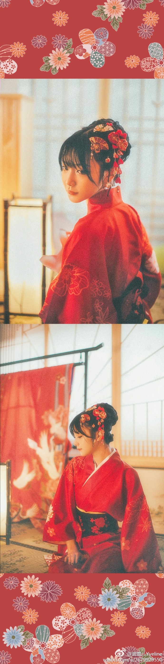 #旧时光是个美人#还有，一剪记忆，生动如画。昏暗的屋脊，密的相思里，洇染，开花。出镜：@memory杨悦 妆造摄影后期：@雨霖儿Yveline ...展开全文c