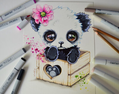 Panda in a Box by Lighane