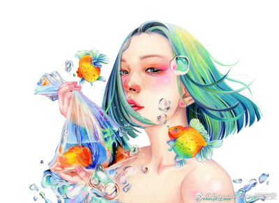 彩铅画（作者:@Bonnie-Zou波波安）