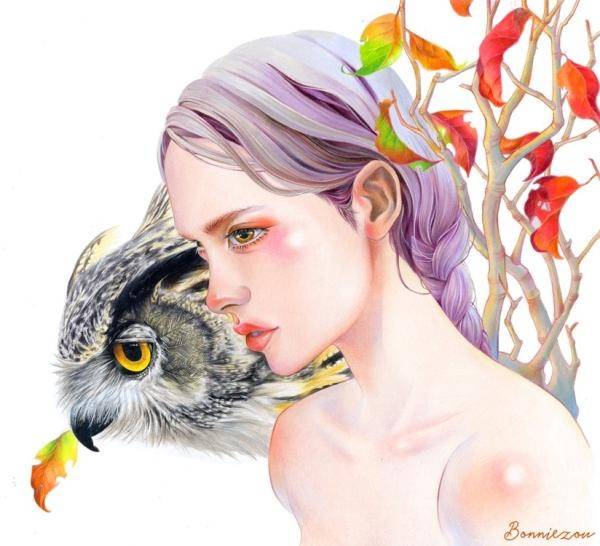 彩铅画（作者:@Bonnie-Zou波波安）