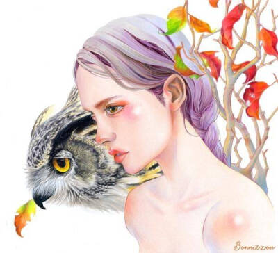 彩铅画（作者:@Bonnie-Zou波波安）