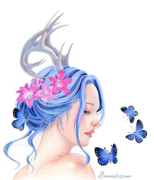 彩铅画（作者:@Bonnie-Zou波波安）