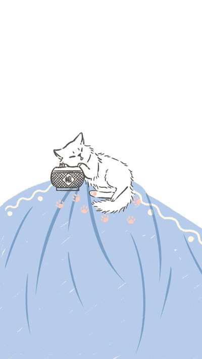 猫咪 插画 壁纸