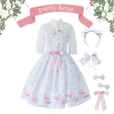 【塔莉卡.L】lolita party bear＊JSK吊带连衣裙（配饰不含）