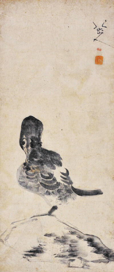 国粹——国画•八大山人《孤雁》