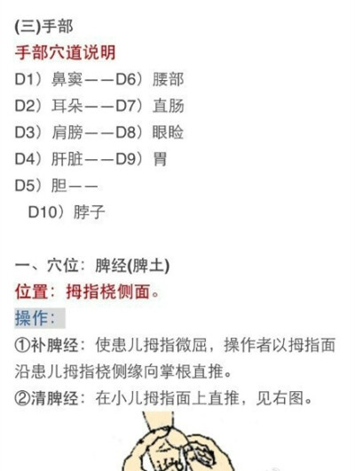 人体穴道图，手部