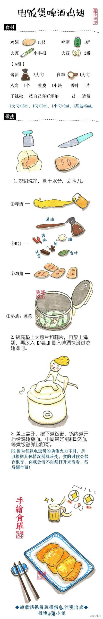 电饭煲啤酒鸡翅