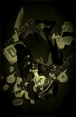  花子  八寻宁宁 菜刀 罂粟  妖孽正太  鬼 怪少年 除妖师 黑白 法杖 病态 八大不可思议 之 厕所里的花子君  油画 二次元 少女 杀 军帽少年 诡异 性格变态 岬的階梯【地缚少年花子君】 【一部关于萝莉，正太，鬼怪的轻喜剧】