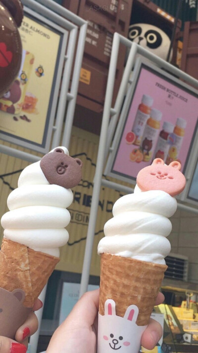 line friends ice cream 壁纸高清