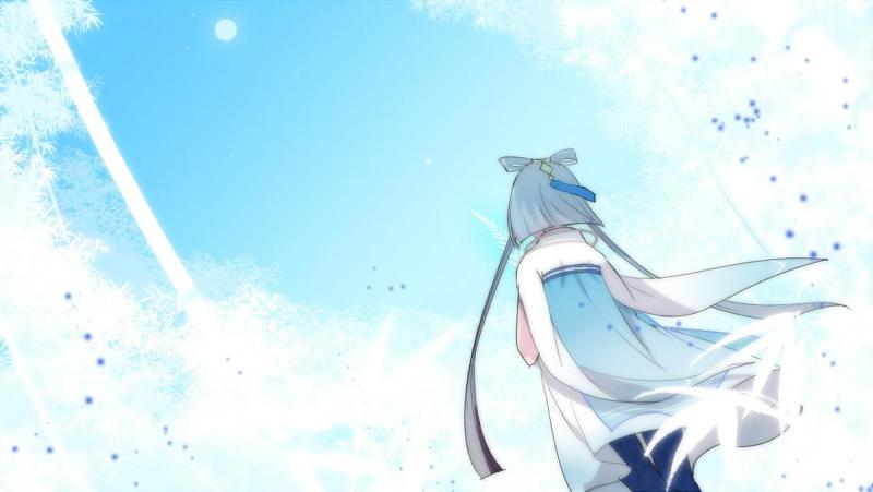 洛天依虚拟歌姬古风仰望蓝天风萤月