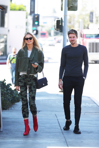 Romee Strijd with her boyfriend