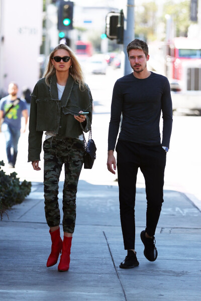 Romee Strijd with her boyfriend