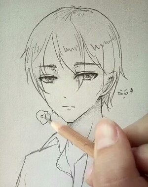 头像 铅笔  男头